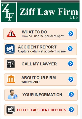 Ziff Accident App Screenshot blog2 - New Ziff Law Apps Help NY and PA Accident Victims Do The Right Thing After Crash!