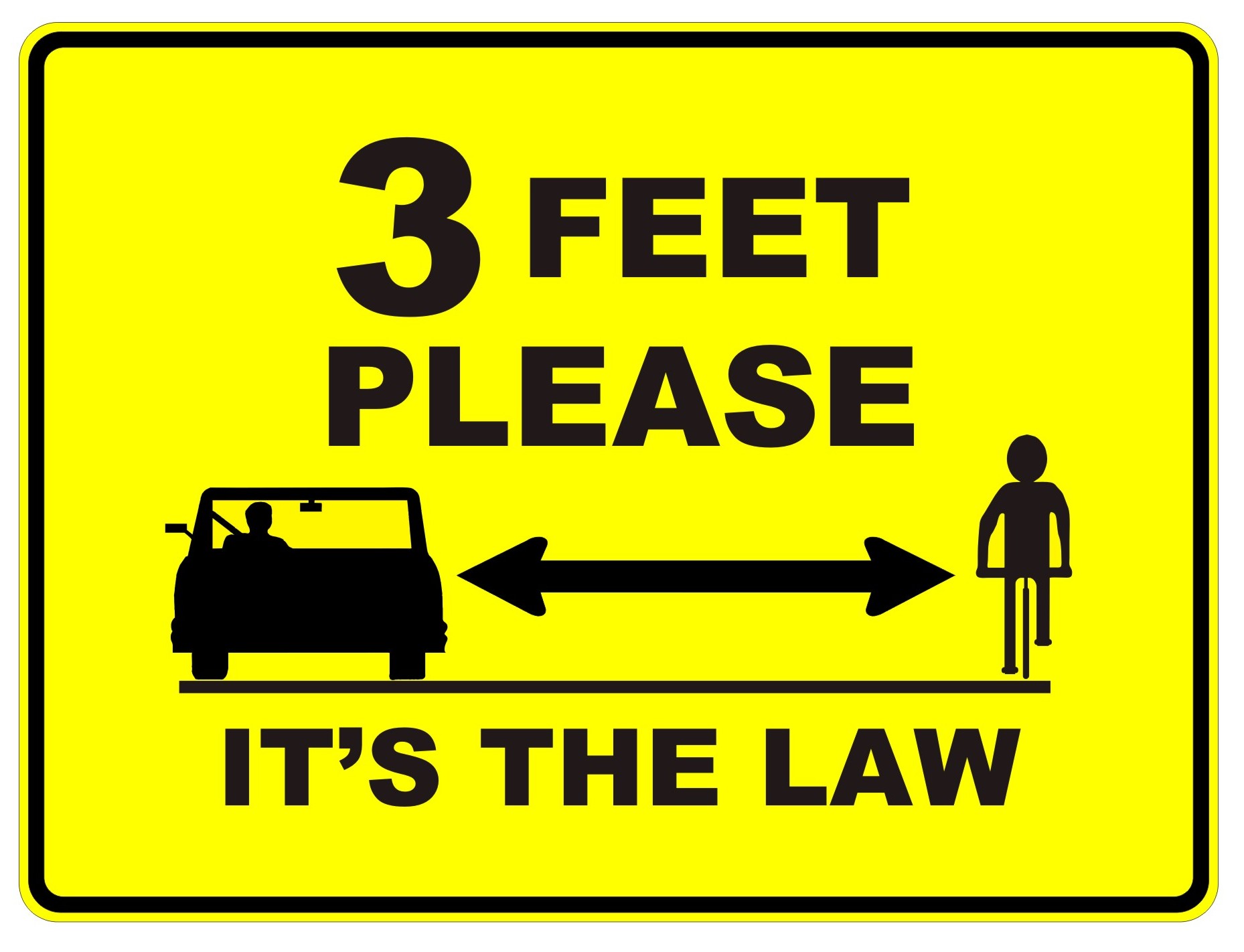 Many states say 3 feet is a safe passing distance, but Pennsylvania says it's 4 feet.