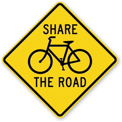 Share Road Sign K 4296 - Bicyclists Should Take Survey To Help Guide Bicycling Master Plan In Elmira Area, Says NY and PA Bicycle Lawyer